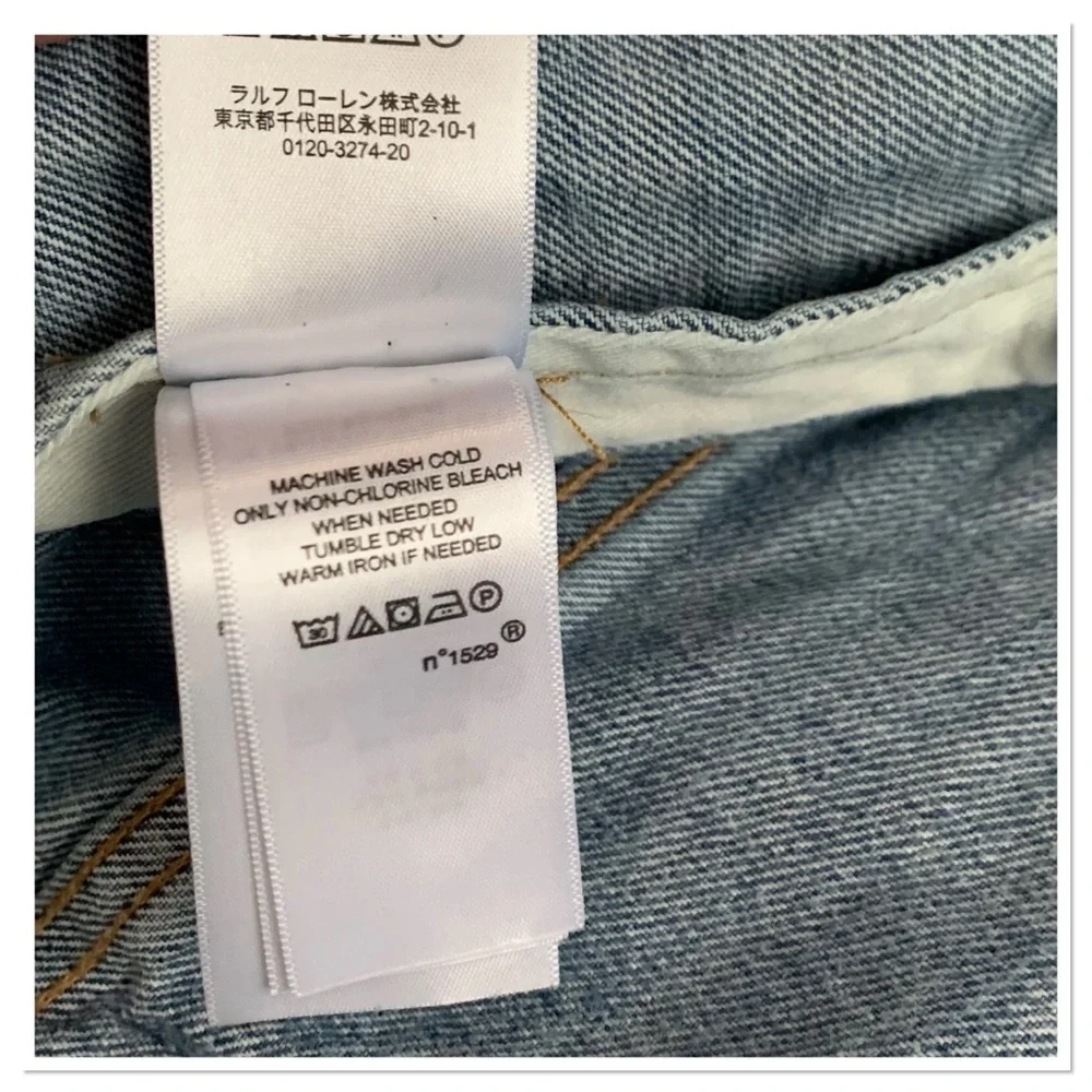 Polo Ralph Lauren Graffiti Print Patch Jean Jacket Size Medium - Picture 13 of 13